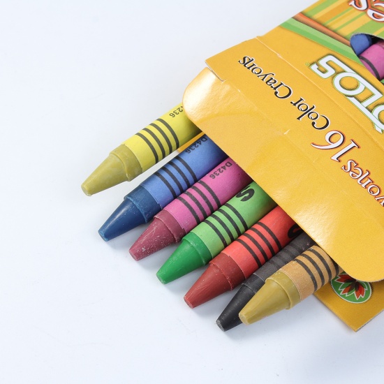 Picture of Paraffin Drawing Crayon 16 Color 11.3cm(4 4/8") x 7.1cm(2 6/8"), 5 Boxes (Approx 16 PCs/Box)
