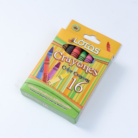 Picture of Paraffin Drawing Crayon 16 Color 11.3cm(4 4/8") x 7.1cm(2 6/8"), 5 Boxes (Approx 16 PCs/Box)