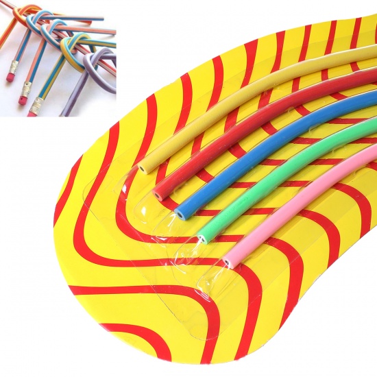 Picture of Plastic Drawing Writing Flexible Pencils At Random 42cm x12.5cm(16 4/8" x4 7/8"), 5 Plates (Approx 5 PCs/Box)