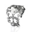 Immagine di Ottone Regolabile Anello Fiore Argento Antico Basi per Cabochon Adatto 6mm 18.7mm 10 Pz