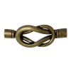 Picture of Zinc Based Alloy Magnetic Clasps Bowknot Antique Bronze (Fits 5mm Dia Cord) 47mm x 18mm, 2 Sets