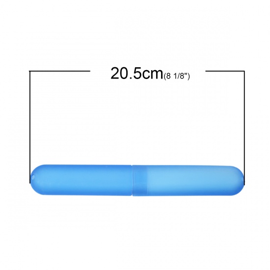 Immagine di ABS Portaspazzolino Tubostoccaggio Rettangolo Blu 20.5cm x 3cm , 5 Pz