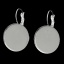 Immagine di Ottone Orecchino Accessori Argento Placcato 3.4cm x 21mm posta / filo: ( 0.8mm )， 50 Pz