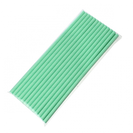 Picture of Paper Drinking Straws Party Supplies Cylinder Fruit Green 20.8cm x9cm(8 2/8" x3 4/8"), 1 Packet (Approx 25 PCs/Packet)
