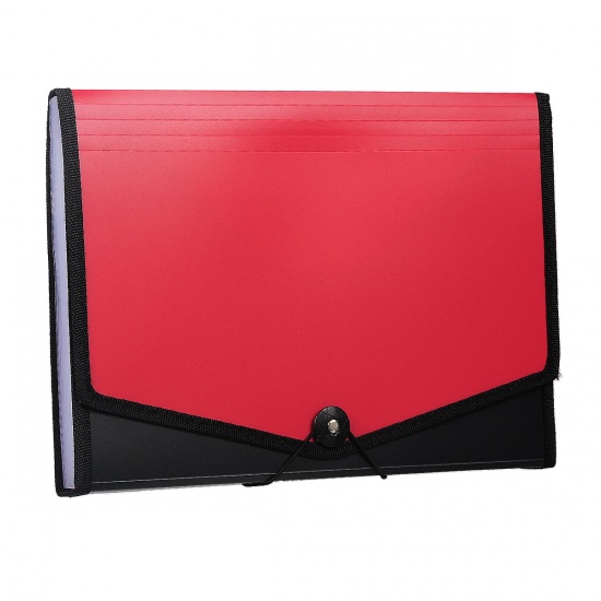 Picture of PVC Briefcase Portfolio File Folder Rectangle Wine Red 33cm(13") x 24cm(9 4/8"), 1 Piece