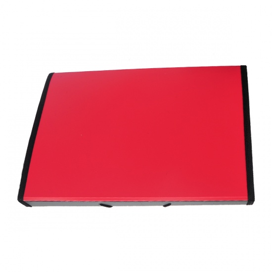 Picture of PVC Briefcase Portfolio File Folder Rectangle Wine Red 33cm(13") x 24cm(9 4/8"), 1 Piece