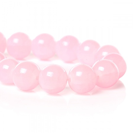 Crystal Glass Loose Beads Round Pink Crackle About 10mm Dia, Hole: Approx 1.4mm, 80cm long, 1 Strand (Approx 84 PCs/Strand)