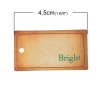 Picture of Paper Label Tags Rectangle Smoke Yellow Message "Bright" Pattern 4.5cm x2.5cm(1 6/8" x1"), 100 PCs