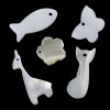 Picture of Natural Shell Charm Pendants Flower Animal Mixed 25mm x11mm(1" x 3/8") - 13mm x12mm( 4/8" x 4/8"), 68 PCs