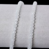 Immagine di Vetro Sciolto Perline Tondo Bianco Sfaccettato Circa 4mm x 3mm, Foro: Circa 0.5mm, 45cm lunghezza: 2 Fili （Circa 145 Pezzi/Treccia)