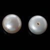 Image de Perle de Culture Perles Rond Crème, Perlaire 8.5mm - 7.8mm Dia, Taille de Trou: 0.9mm, 2 Paires