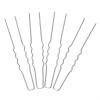 Image de Pinces à Cheveux Barrette Épingles Clip vague Forme U Argent Mat en Alliage de fer 65mm x 10mm, 100 Pcs