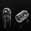 Picture of Transparent Glass Miniature Globe Bubble Bottle Vial Cylinder Clear 25mm Dia, 3 PCs