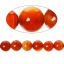 Изображение (Сорт B) Агат ( Высокотемпературный) Свободный Бусины Круглые Оранжево-красный Около 8мм Диаметр, Отверстие: Пример 1.0мм, 40.0см длина, 1 Нитка (Пример 49 шт / 1 нитка)