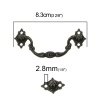 Picture of Zinc Based Alloy Drawer Handles Pulls Knobs Cabinet Furniture Hardware Arch Rhombus Antique Bronze 8.3cm x3cm(3 2/8" x1 1/8") 2.6cm x1.8cm(1" x 6/8"), 10 Sets