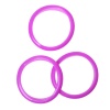 Picture of Silicone Wristbands Bracelet Neon Purple 25cm(9 7/8") long, 10 PCs