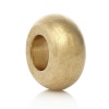 Picture of Brass Spacer Beads Barrel Brass Unplated Original Color About 7mm( 2/8") x 3mm( 1/8"), Hole:Approx 3.2mm, 200 PCs