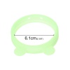 Image de Bracelet en Silicone Ours de Lapin Vert Fluorescent 22cm long, 5 PCs