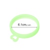 Picture of Silicone Wristbands Bracelet Heart Neon Green 23.5cm(9 2/8") long, 5 PCs