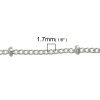 Picture of Brass Soldered Link Curb Chain Findings Silver Plated 1.7x1.3mm, 5 M
