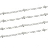 Picture of Brass Soldered Link Curb Chain Findings Silver Plated 1.7x1.3mm, 5 M
