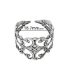 Picture of Copper Adjustable Rings Filigree Stamping Antique Silver Hollow 16.7mm( 5/8") (US Size 6.25), 20 PCs