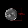 Immagine di Vetro Sciolto Perline Tondo Trasparente Vuoto Circa 18mm Dia, Foro: Circa 2.2mm, 5 Pz