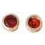 Immagine di Ottone & Zircone Cubico Perline per la Creazione di Gioielli con Ciondoli Fai-da-te Colore Oro 14K Rosso Tondo Zircone Intarsiato 6mm Dia., Foro:Circa 3.2mm x 1.2mm, 2 Pz