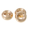 Picture of Brass Spacer Beads For DIY Charm Jewelry Making 14K Gold Color Drum 5mm x 3mm, Hole: Approx 2mm, 20 PCs                                                                                                                                                       