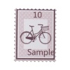 Immagine di Legno Cabochon Viaggi per Abbellimento Rettangolo Rosa Bicicletta 38mm x 30mm , 30 Pz