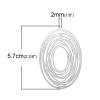 Bild von 304 Edelstahl Charm Anhänger Filigran Stempel Oval Silberfarben Kreis Muster 57mm x 40mm,Dicke;0,3mm, 10 Stücke