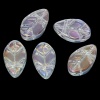 Picture of Glass Loose Beads Leaf Transparent AB Color About 11mm x6mm - 11mm x7mm, Hole: Approx 0.8mm, 50 PCs