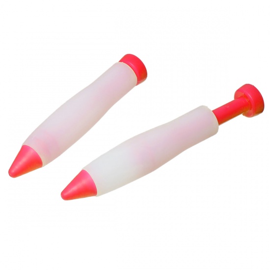 Picture of Silicone Cream Decorating Pen Baking Tools White & Red 13cm, 1 Piece