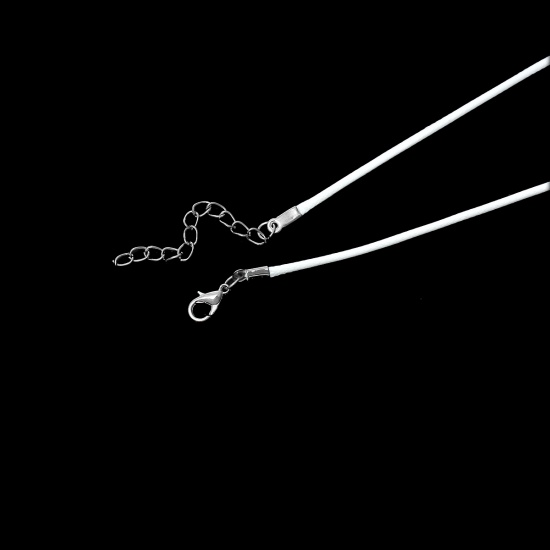Immagine di Corda della Cera Collana Bianco lunghezza:43.5cm 10 Pz