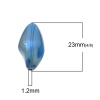 Imagen de Cuentas Vidrio de Irregular , Azul Transparente 23mm x 13mm, Agujero: acerca de 1.2mm, 20 Unidades