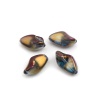Bild von Glas Perlen Unregelmäßig Lila AB Farbe Transparent ca. 23mm x 13mm, Loch: 1.2mm, 20 Stücke