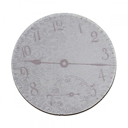 Legno Cabochon per Abbellimento Tondo Grigio Orologio 3.8cm Dia, 30 Pz