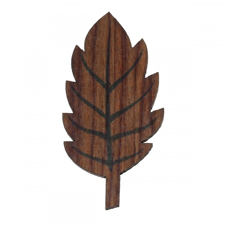 Natural Wood Cabochons Scrapbooking Embellishments Findings Leaf Brown 49.0mm(1 7/8") x 25.0mm(1") , 20 PCs