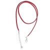 Bild von Velvet Veloursleder Schnur Halskette Rot 47cm lang, 10 Streifen