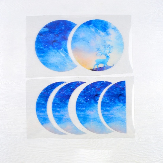 Picture of Silicone Resin Jewelry Craft Filling Material Blue  Moon 1 Packet