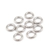 Immagine di 1.5mm 304 Stainless Steel Closed Soldered Jump Rings Findings Round Silver Tone 8mm Dia., 100 PCs
