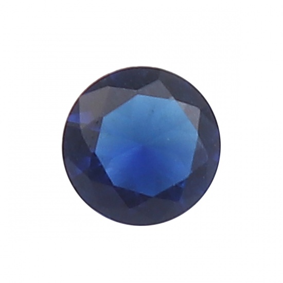 Изображение Cubic Zirconia Birthstone Rhinestone Royal Blue Round September Faceted 5.5mm Dia., 10 PCs
