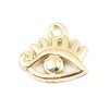 Picture of Zinc Based Alloy Charms Eye Gold Plated 13mm x 11mm, 20 PCs
