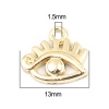 Picture of Zinc Based Alloy Charms Eye Gold Plated 13mm x 11mm, 20 PCs