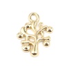 Picture of Zinc Based Alloy Charms Tree Gold Plated 15mm x 12mm, 20 PCs