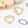Picture of Zinc Based Alloy Valentine's Day Charms Heart Gold Plated 17mm x 17mm, 10 PCs