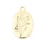 Picture of Zinc Based Alloy Charms Oval Gold Plated Branch 21mm x 14mm, 10 PCs