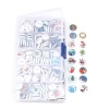 Immagine di Wood & Plastic Sewing Buttons Scrapbooking Two Holes Round Mixed Color Christmas Santa Claus 15mm Dia., 1 Box