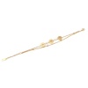 Bild von Stainless Steel Bracelets Gold Plated White Round Star Imitation Turquoise 16cm(6 2/8") long, 1 Piece