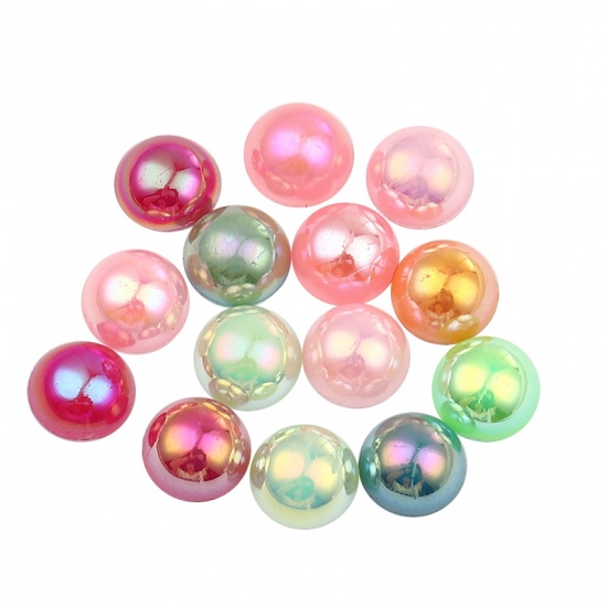 Picture of Acrylic Dome Seals Cabochon Hemispherical At Random AB Color 3mm Dia, 2000 PCs